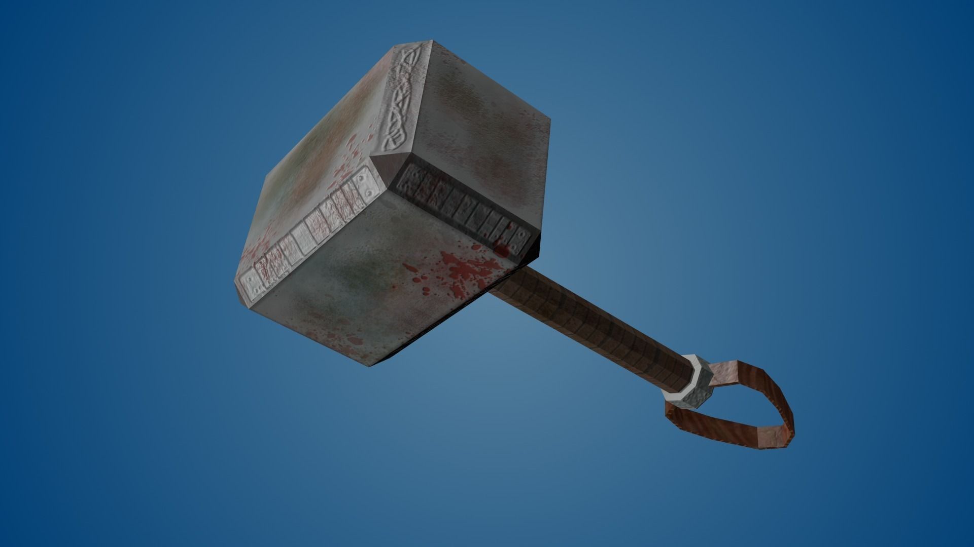 Warhammer hammer Low-poly 3D model
