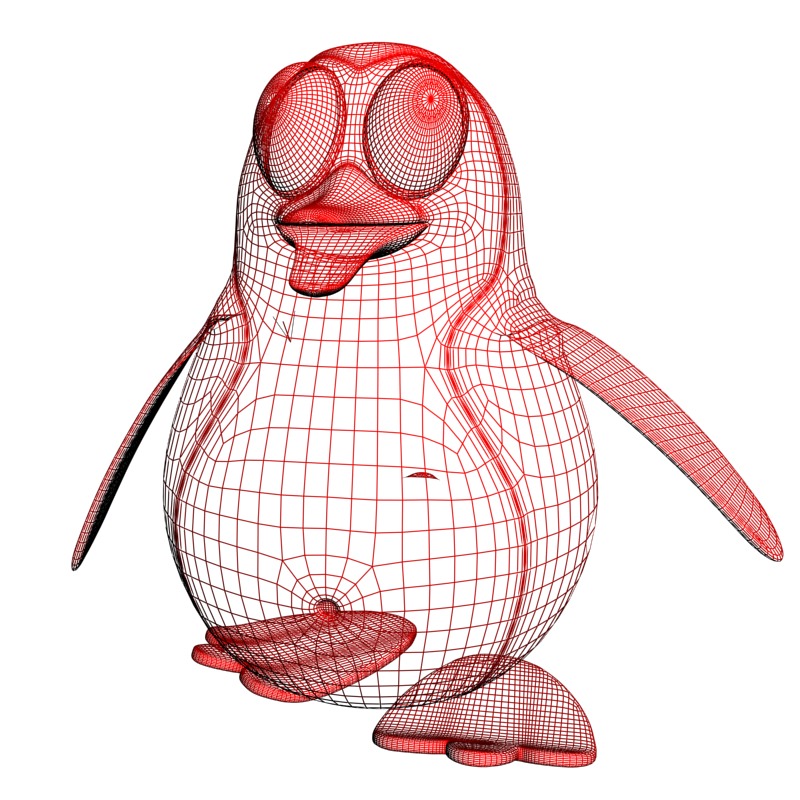 Christmas Penguin Rigged Low-poly 3D model_5