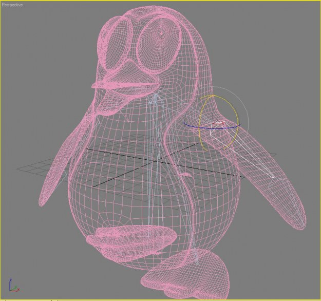 Christmas Penguin Rigged Low-poly 3D model_1