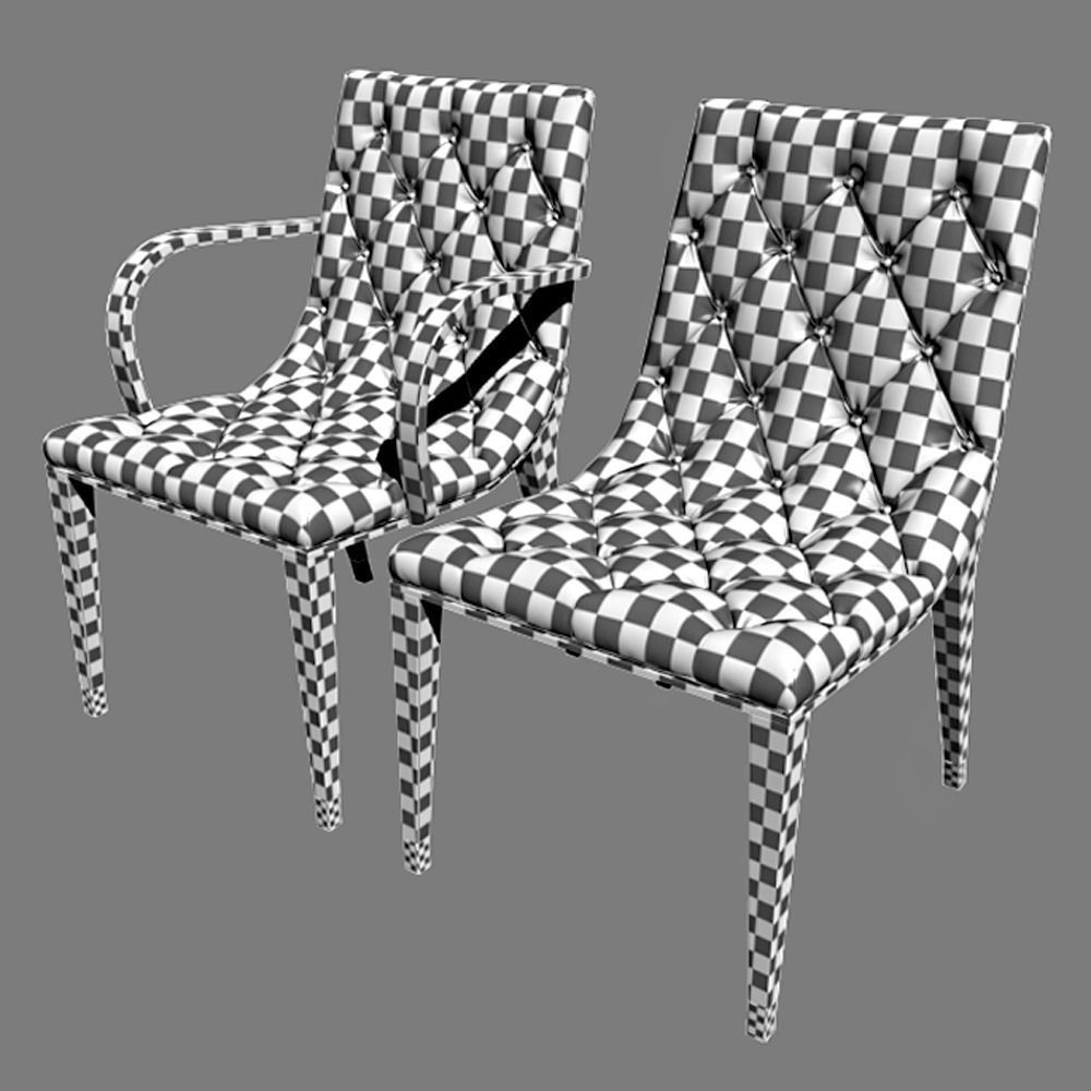 Constantini Pietro CLUB Armchair and Sidechair 3D model_9