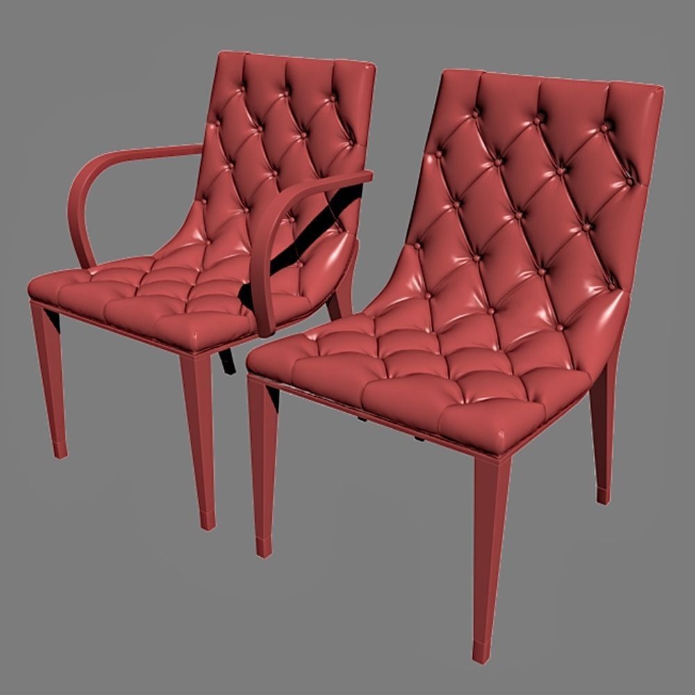 Constantini Pietro CLUB Armchair and Sidechair 3D model_8