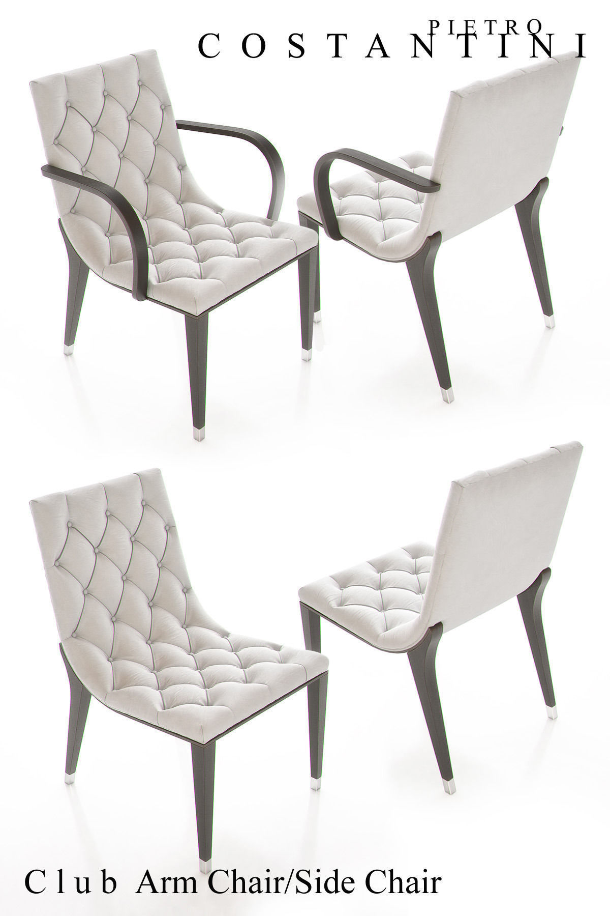 Constantini Pietro CLUB Armchair and Sidechair 3D model_1