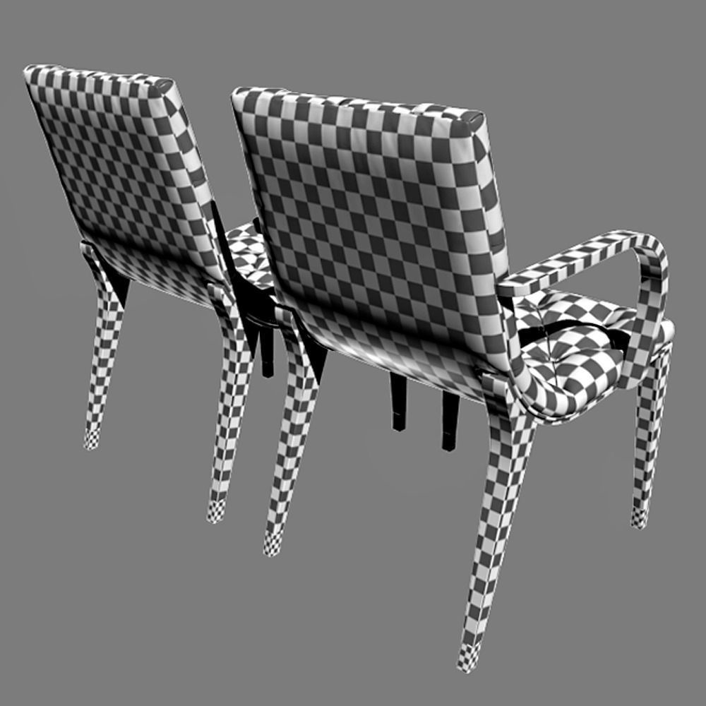 Constantini Pietro CLUB Armchair and Sidechair 3D model_11