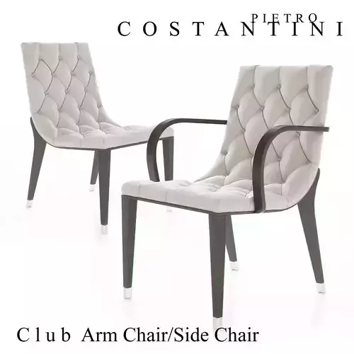 Constantini Pietro CLUB Armchair and Sidechair 3D model