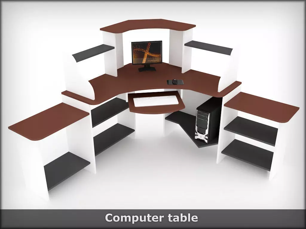 Computer table Free 3D model