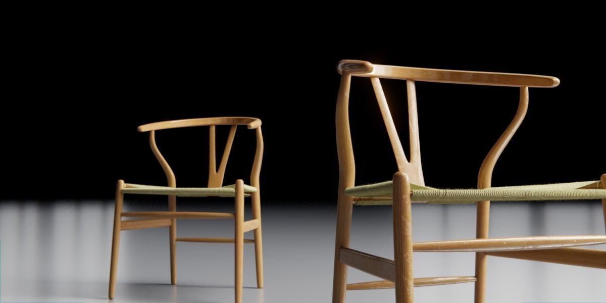 Wishbone Chair 3D model_0