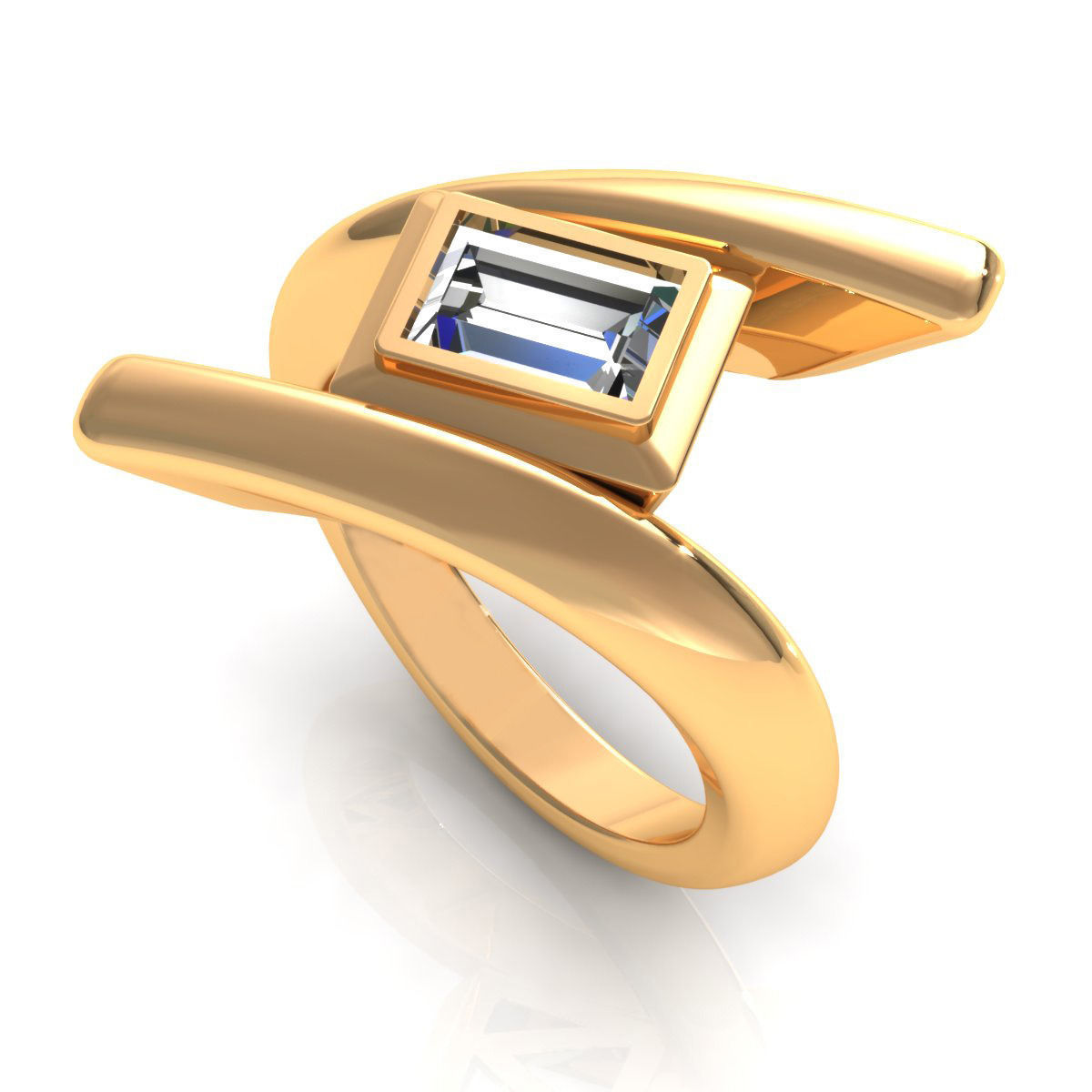 Twine Side Diamond Ring 3D print model_5
