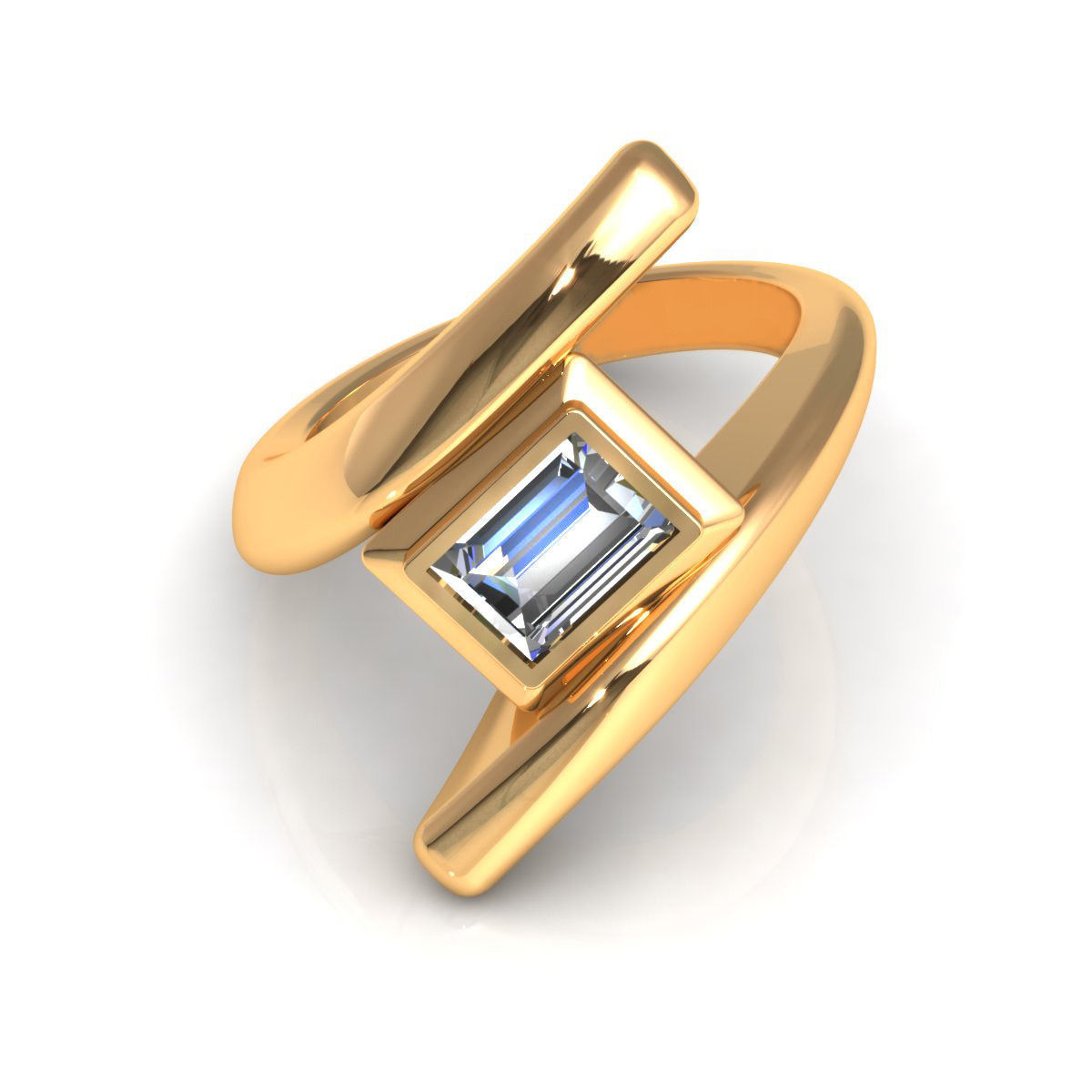 Twine Side Diamond Ring 3D print model_6