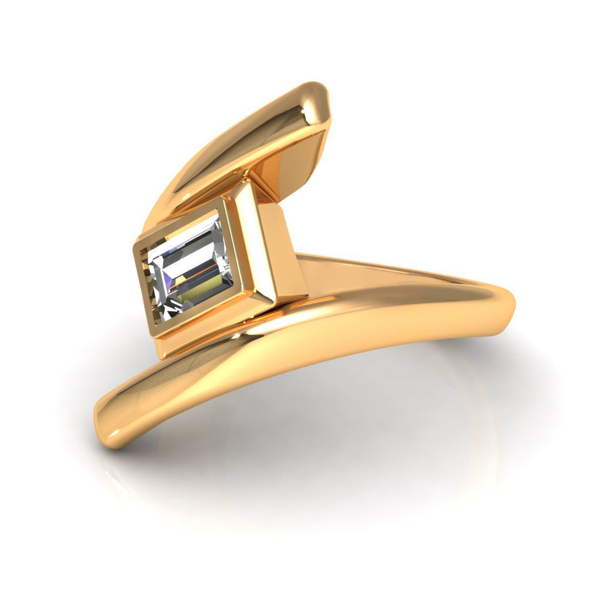 Twine Side Diamond Ring 3D print model_4