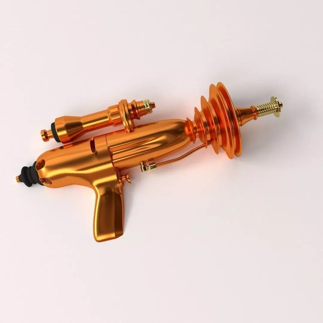 Retro Raygun V2 3D model_0