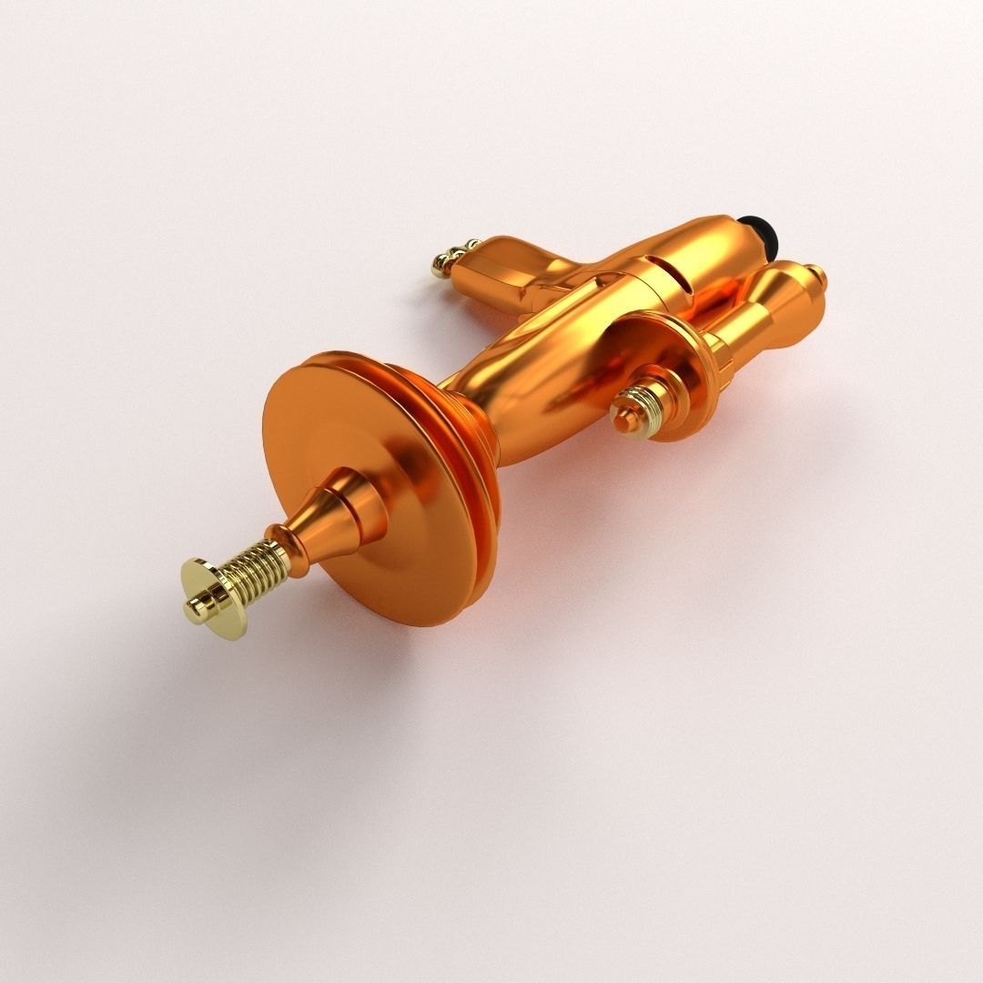 Retro Raygun V2 3D model_2