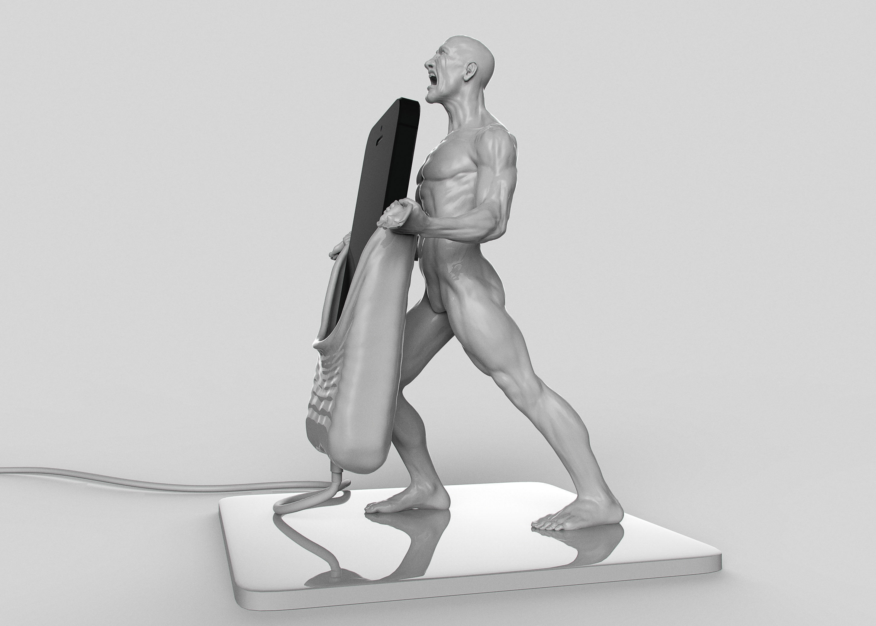 Strongman - iPhone 6s and 5 versions Dock  3D print model_2