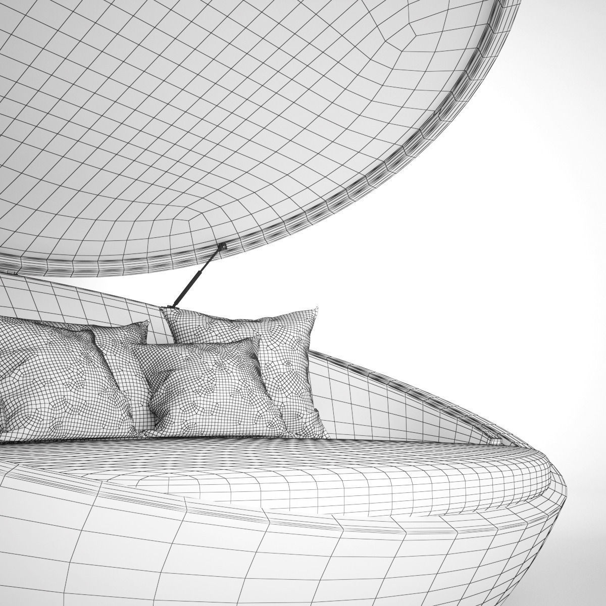 Vondom ULM Daybed with Parasol 3D model_7