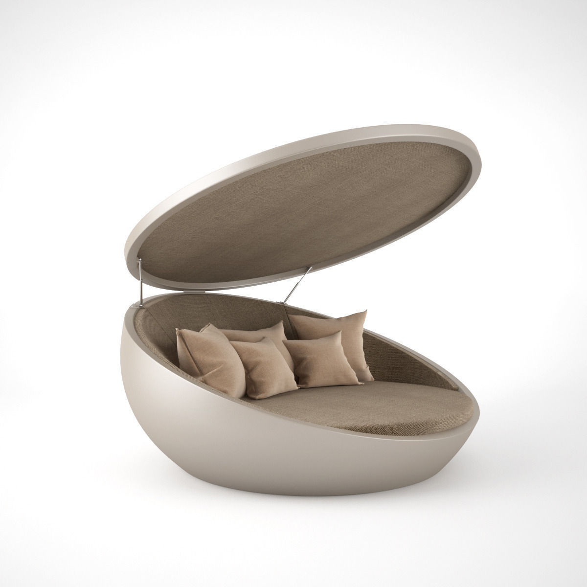 Vondom ULM Daybed with Parasol 3D model_5