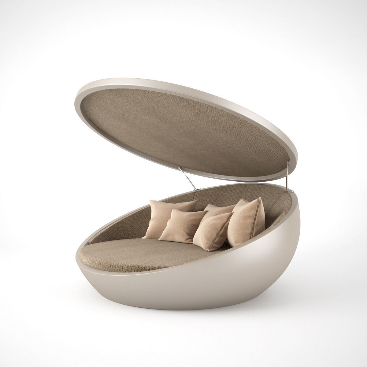 Vondom ULM Daybed with Parasol 3D model_1