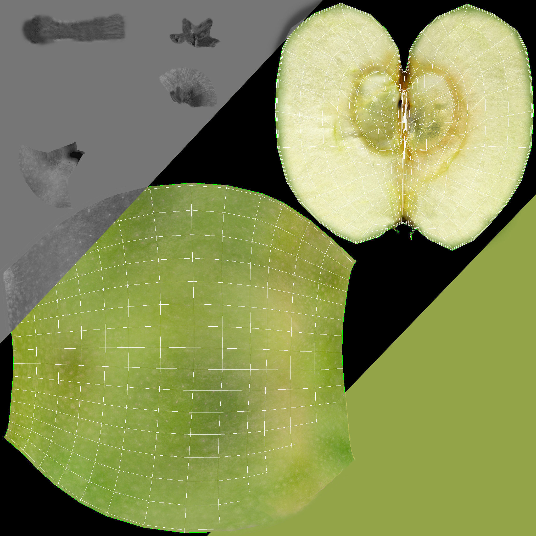 Apple set with Durban Centerpiece Bowl and Durant Beaded Charger 3D model_21