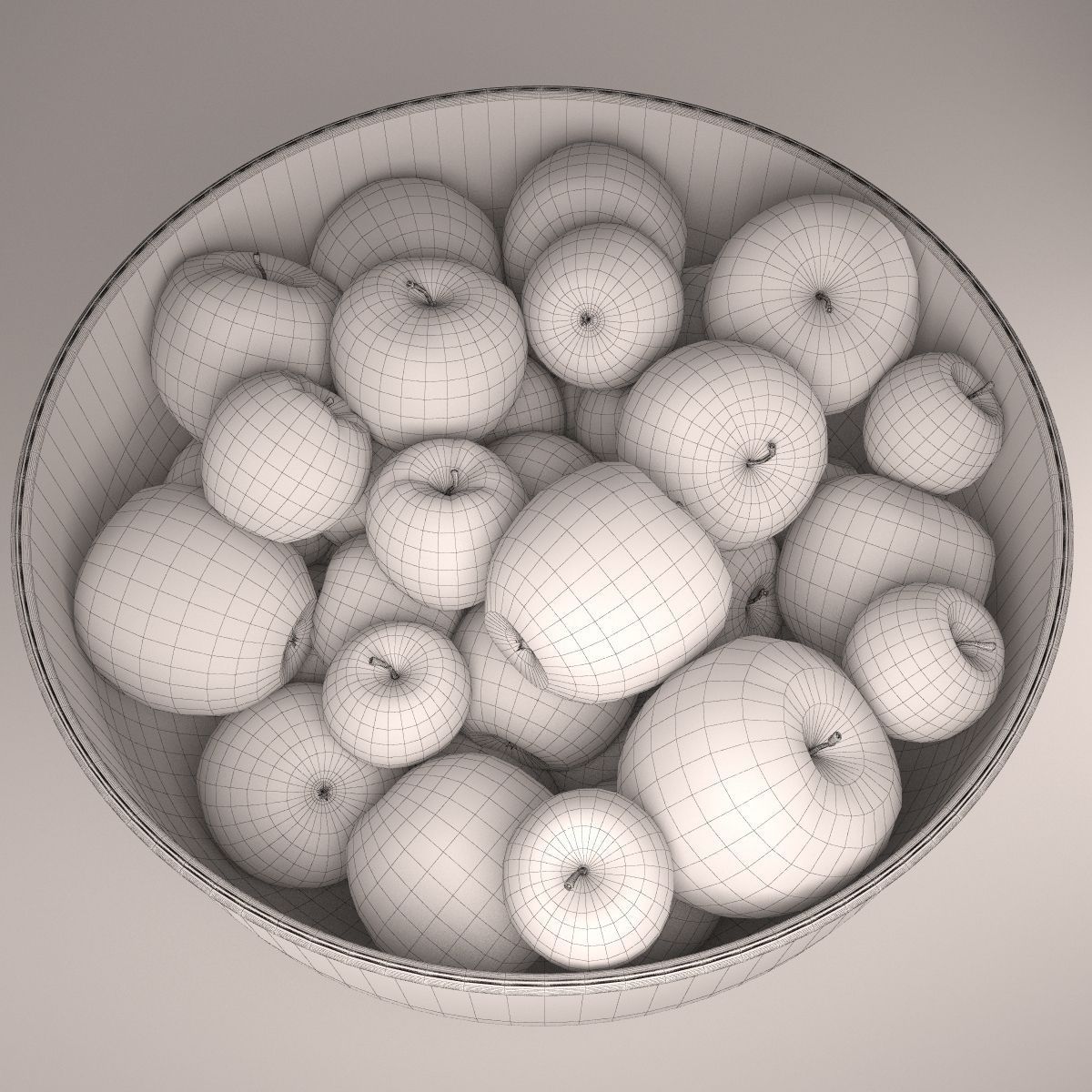 Apple set with Durban Centerpiece Bowl and Durant Beaded Charger 3D model_76