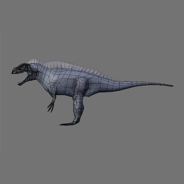 Acrocanthosaurus dinosaur 3D model_1