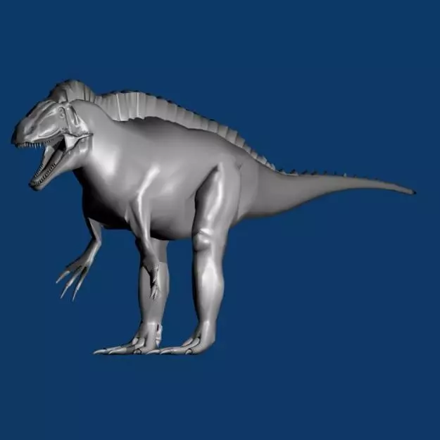 Acrocanthosaurus dinosaur 3D model_0