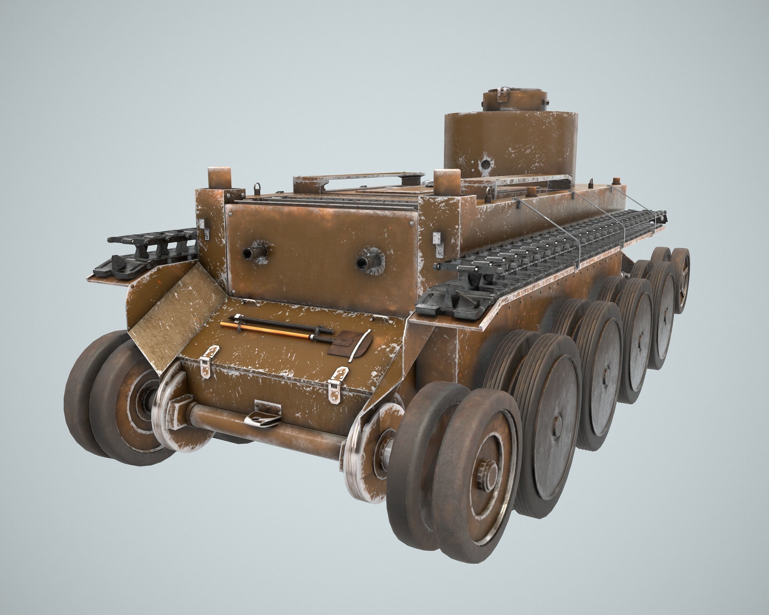 Tank Christie T-3 M1931 3D model_1