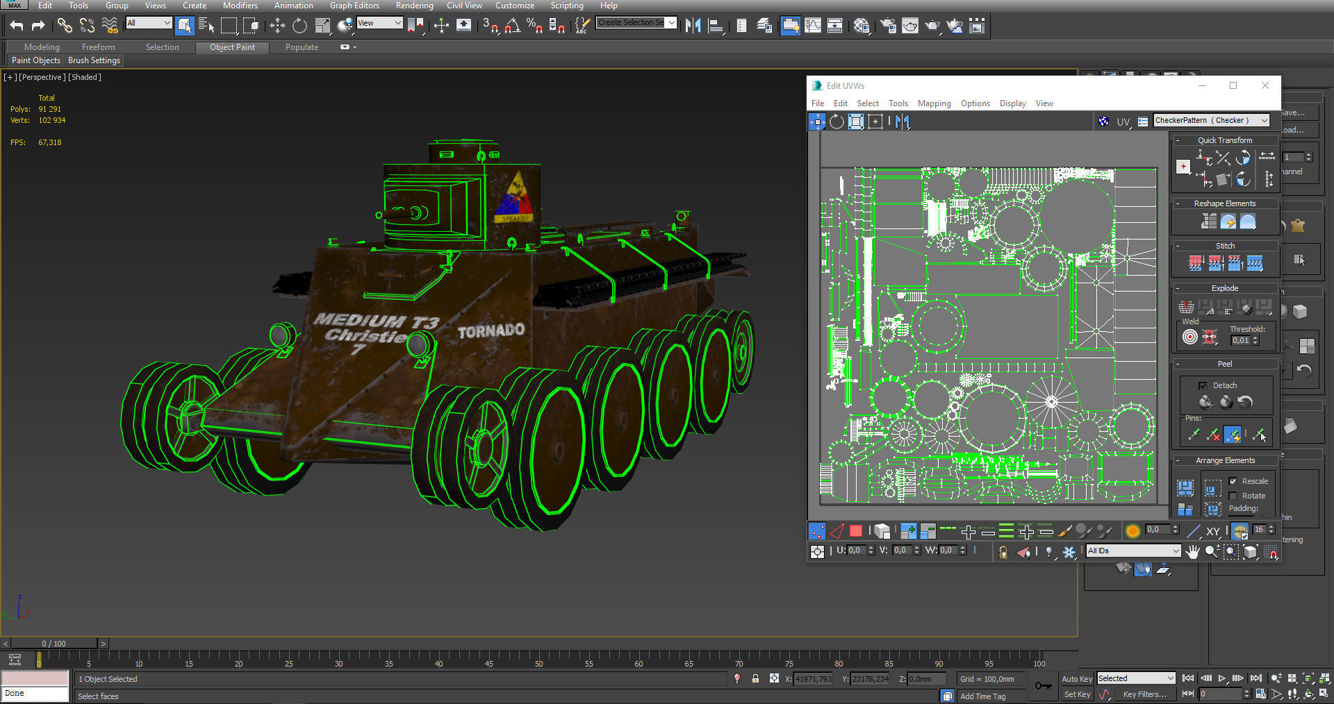 Tank Christie T-3 M1931 3D model_8