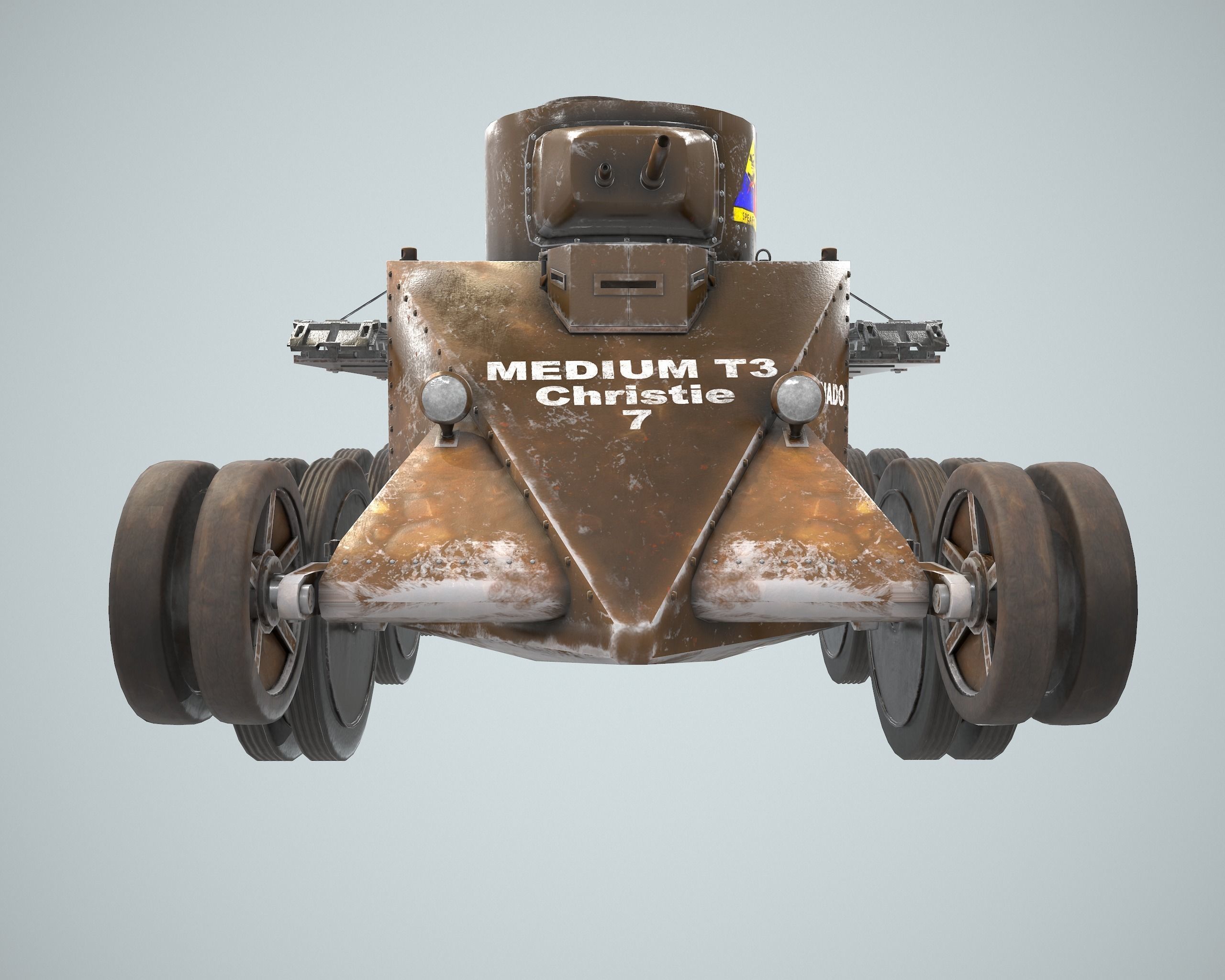 Tank Christie T-3 M1931 3D model_4