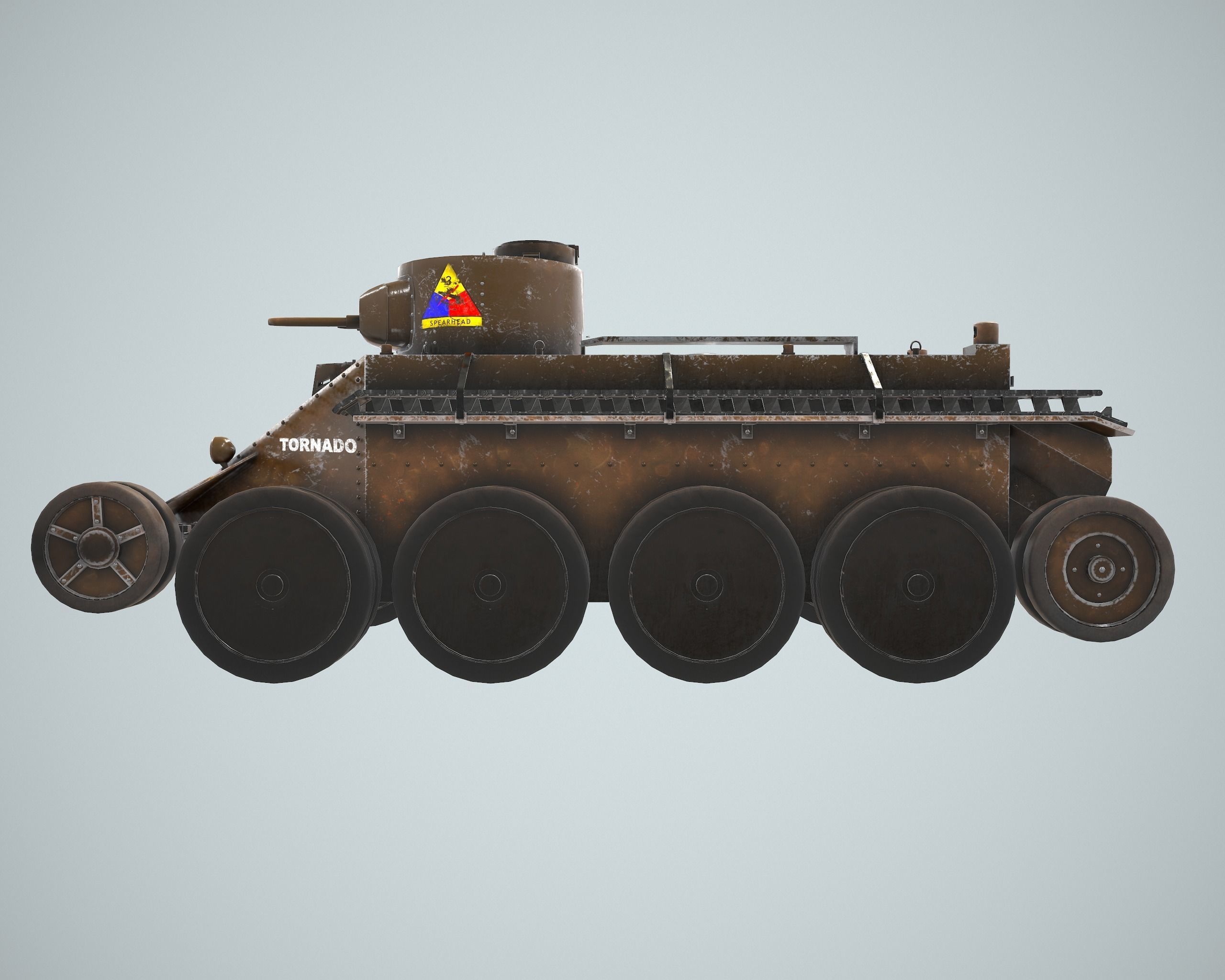 Tank Christie T-3 M1931 3D model_5