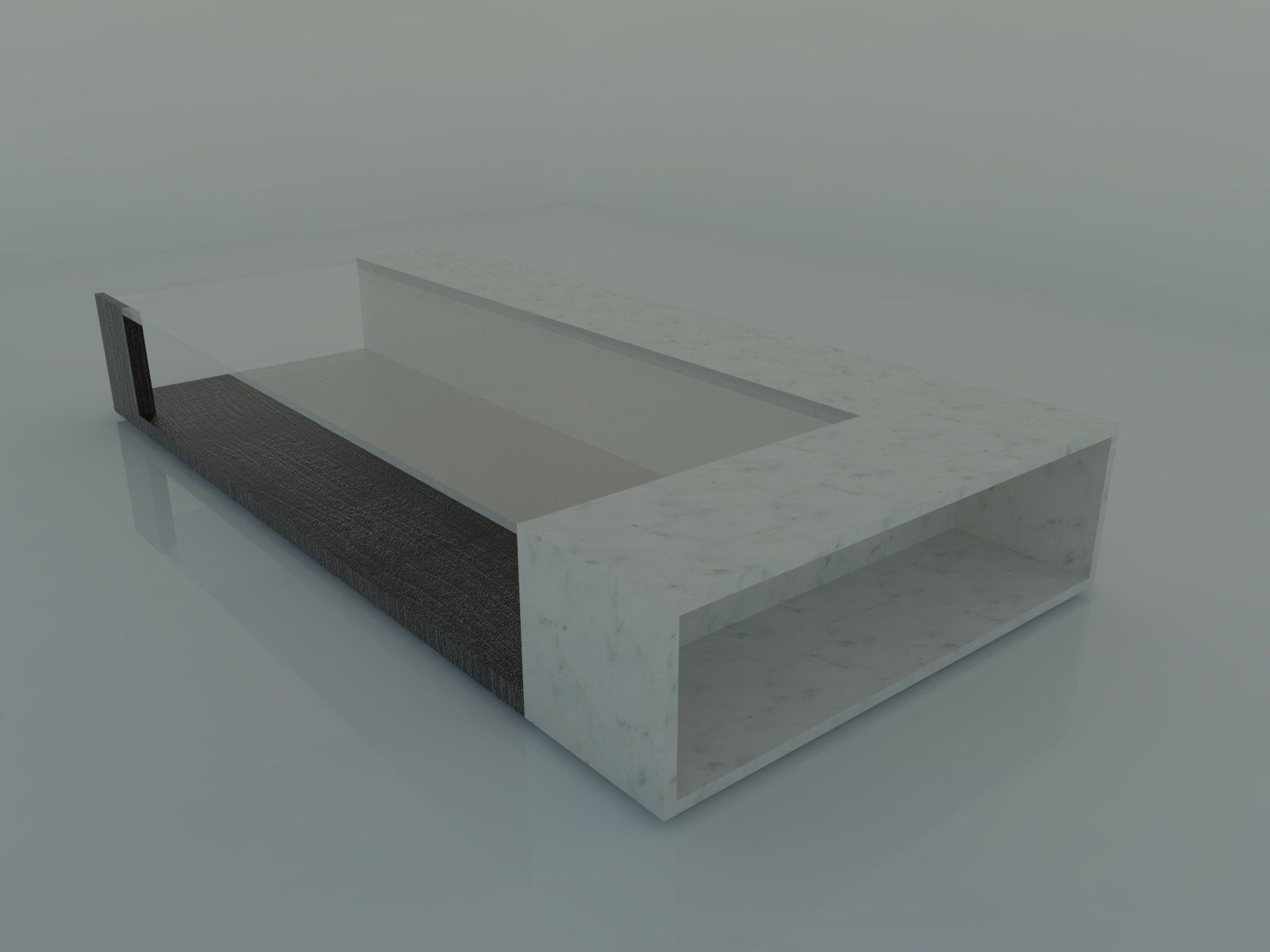 Contemporary Coffee Table 3D model_2