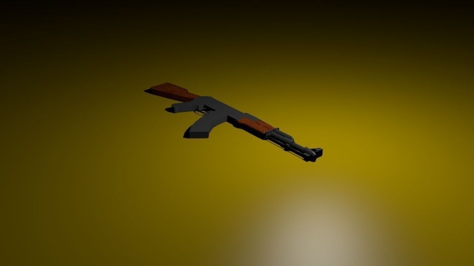 ak-47 rifle Free 3D model_0