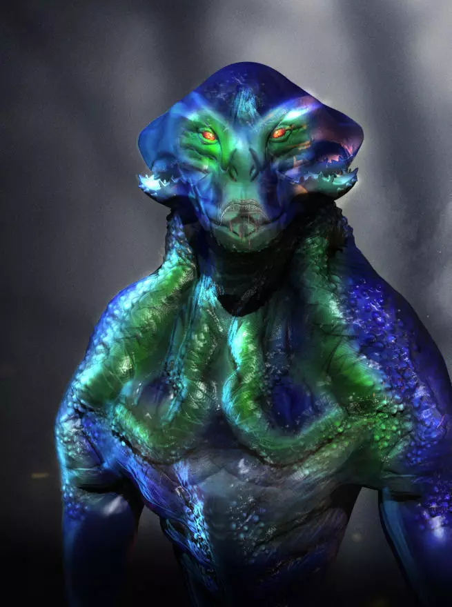 Marslein creature with glowing eyes 3D model_0