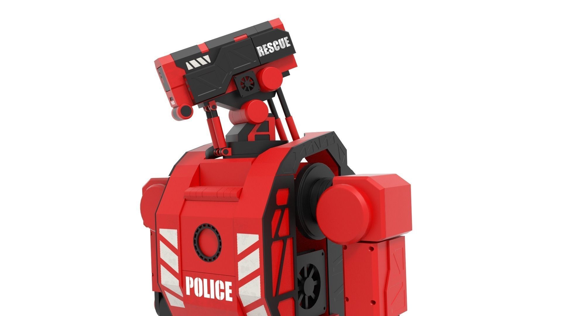 Police robot 3D model_2