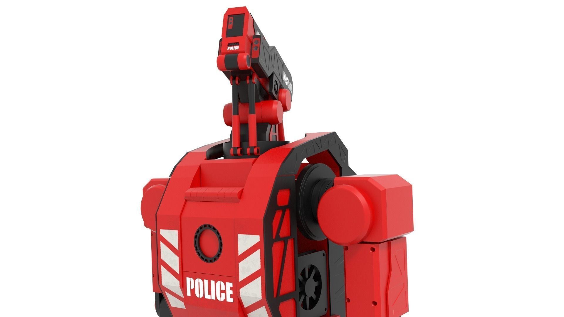 Police robot 3D model_3