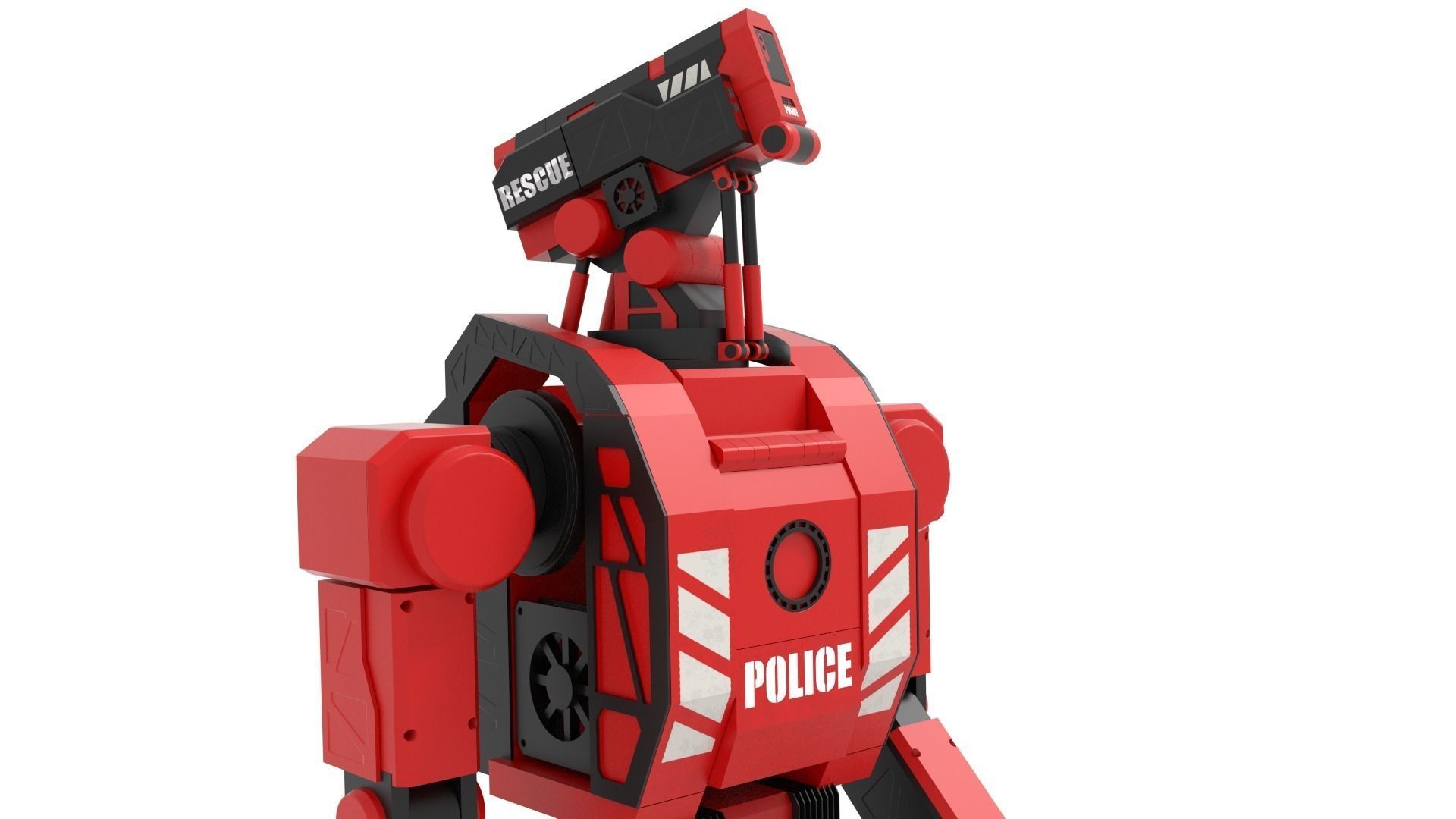 Police robot 3D model_1