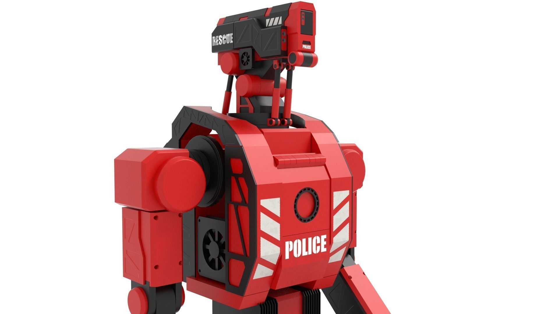 Police robot 3D model_0