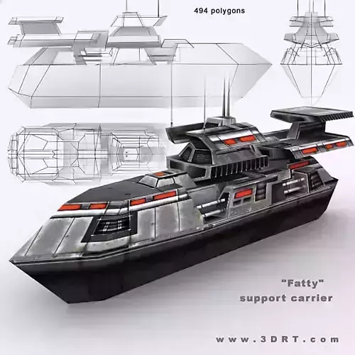 3DRT - Sci-Fi Naval Vessel - Fatty2