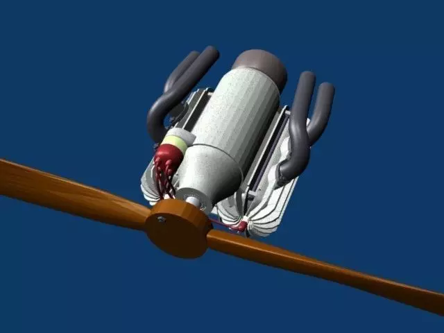 Axial Piston 1-stroke Engine 3D model_0