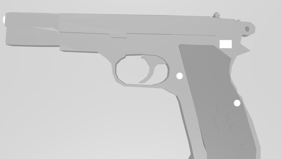 Gun Mac Low-poly 3D model_0