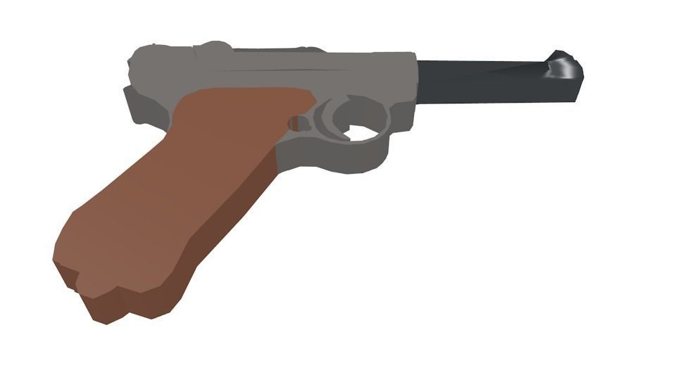Gun X Low-poly 3D model_2