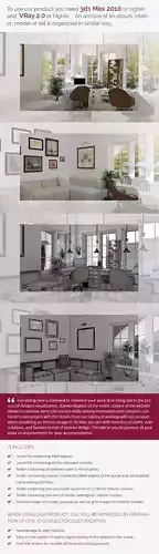 Cabinet living room with furniture