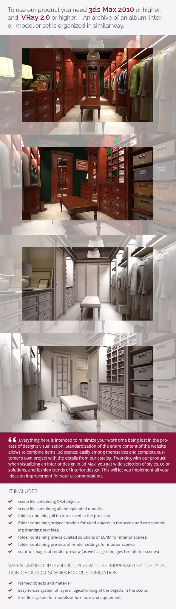 Dressroom walk in closet 3D model_0