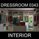 Dressroom interior of clothing store 3D model_1