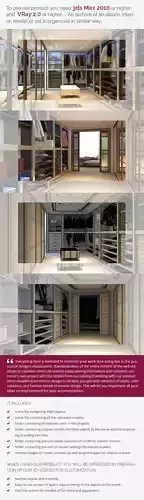 Dressroom interior design of house