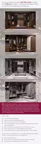 Dressroom kitchen with different cabinets and drawers