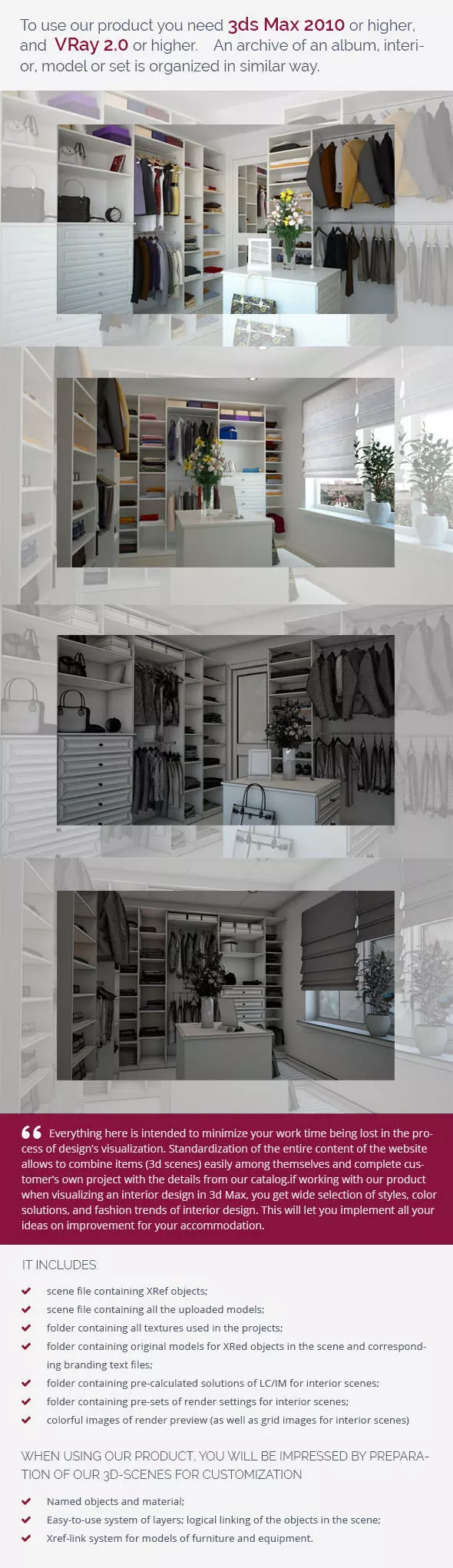 Dressroom interior of home 3D model_0