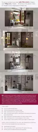 Hall living room with furniture