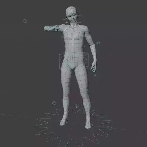 Stylized Humanoid Base Mesh - Male -Rigged- Low-poly 3D model