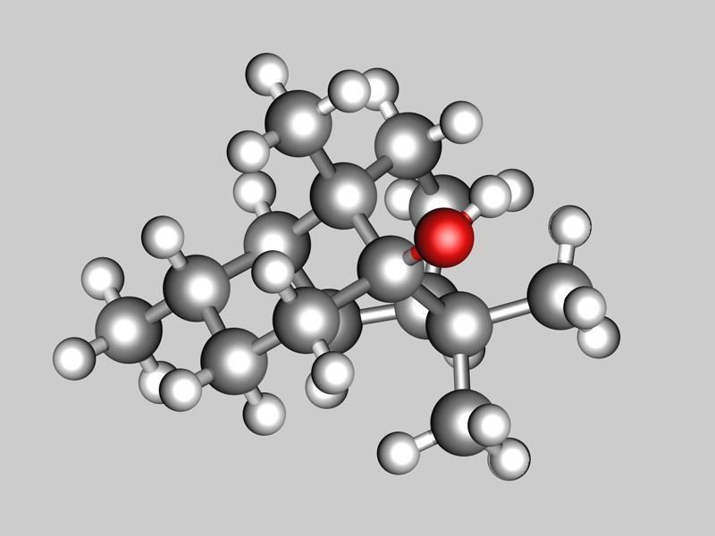 Patchoulol or patchouli alcohol molecule 3D model_5