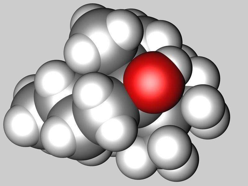 Patchoulol or patchouli alcohol molecule 3D model_4