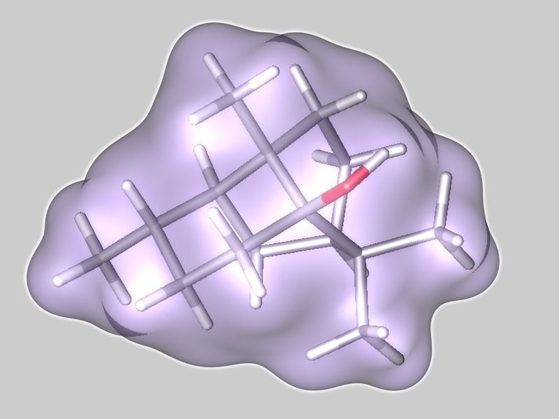 Patchoulol or patchouli alcohol molecule 3D model_6