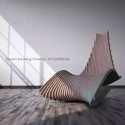 Diwani Rocking Chair by AE SUPERLAB 3D model